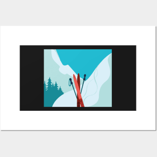 Winter landscape Posters and Art